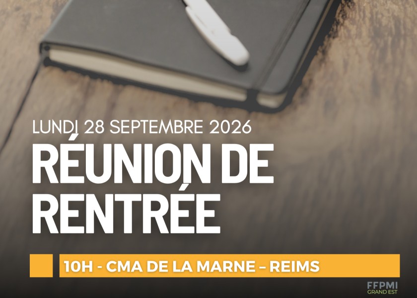 Réunion de rentrée à Reims - 28 septembre 2026