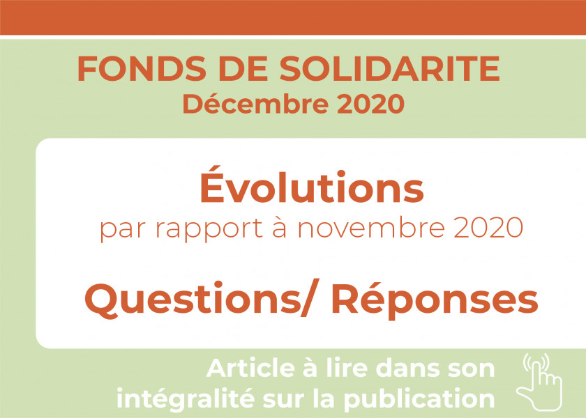 FONDS DE SOLIDARITÉ - Décembre 2020